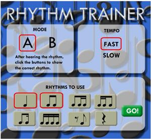 Rhythm Trainer Game Board 